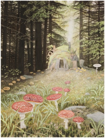 Turvemaja savupiipulla